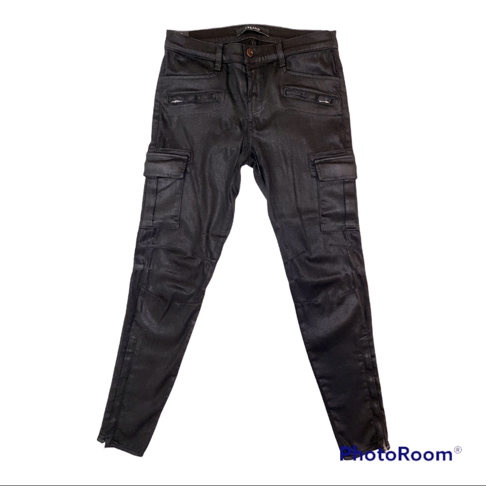 J Brand Black Ashton Skinny Leg Croppped Pants M